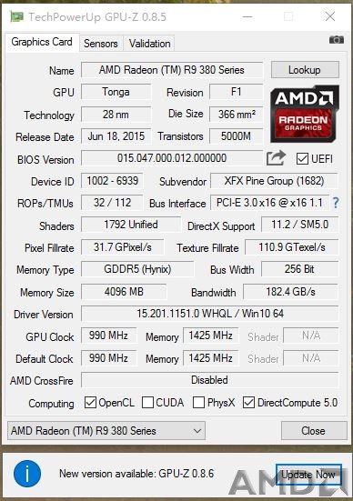 [双11晒单]xfx讯景 R9 380